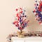 Glitzhome® 21" Patriotic Americana Red, White & Blue Floral Table Tree